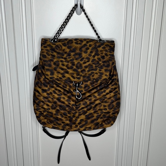 Rebecca Minkoff Handbags - Rebecca Minkoff Edie Leopard-Print Nylon Backpack Bag